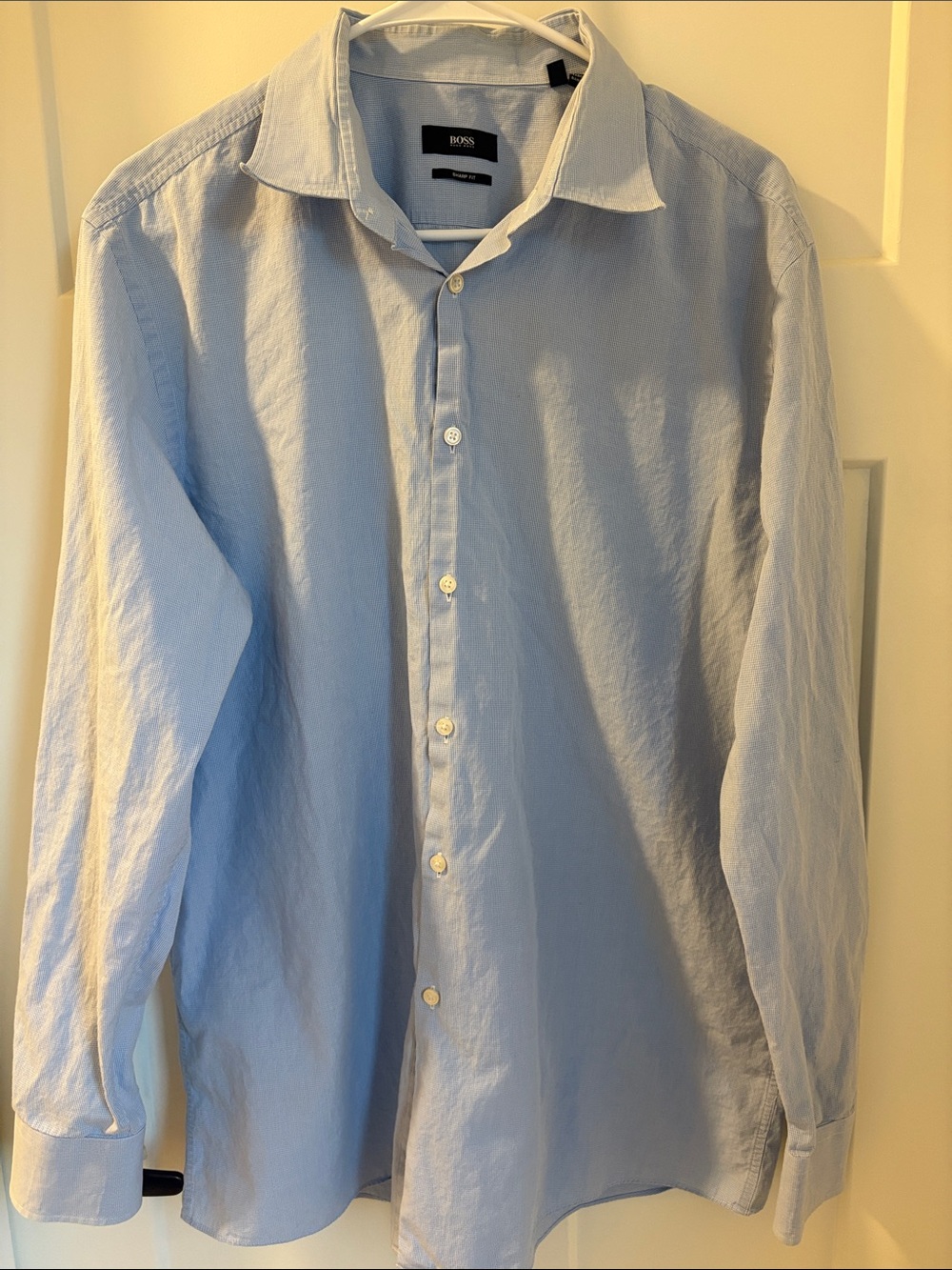 Hugo Boss Light Blue Men's Dress Shirt - Classic Long Sleeve